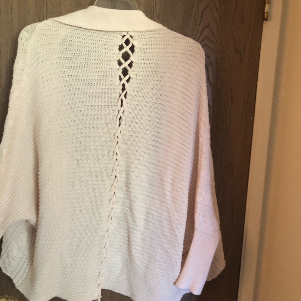 White cardigan